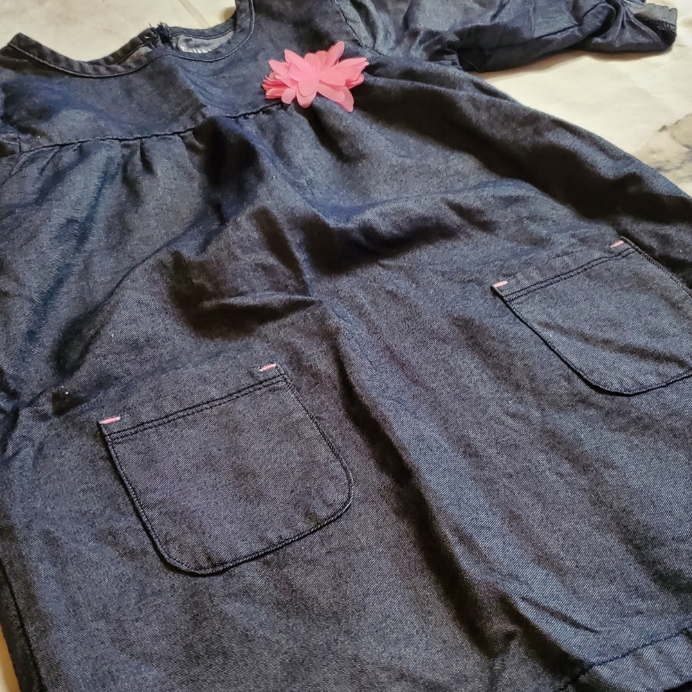 (GIRLS) Navy Dress - Picture 4 of 4